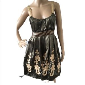 Angie Satin Embroidered Dress